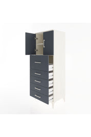 Hyperion Dolap 2 Raflı 5 Çekmeceli 2 Kapaklı 60x44x163 - S53M046V2B