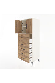 Hyperion Dolap 2 Raflı 5 Çekmeceli 2 Kapaklı 60x44x163 - S53M046V3B