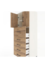 Hyperion Dolap 2 Raflı 5 Çekmeceli 2 Kapaklı 60x44x163 - S53M046V3B