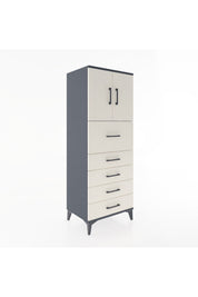Hyperion Dolap 2 Raflı 5 Çekmeceli 2 Kapaklı 60x44x163 - S53M046V4B
