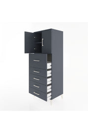 Hyperion Dolap 2 Raflı 5 Çekmeceli 2 Kapaklı 60x44x163 - S53M046V5B