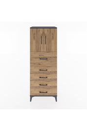 Hyperion Dolap 2 Raflı 5 Çekmeceli 2 Kapaklı 60x44x163 - S53M046V6B