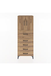 Hyperion Dolap 2 Raflı 5 Çekmeceli 2 Kapaklı 60x44x163 - S53M046V9B