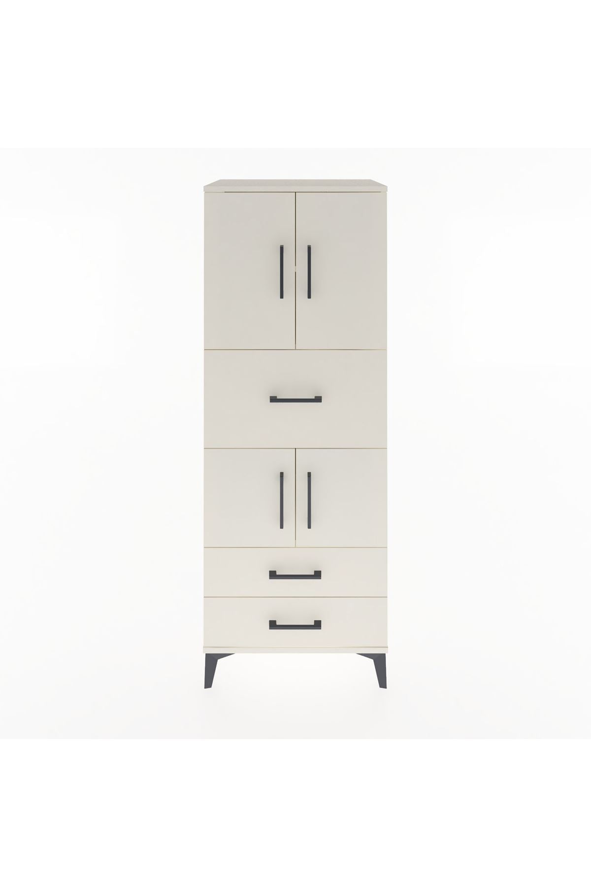 Hyperion Dolap 3 Raflı 3 Çekmeceli 4 Kapaklı 60x44x163 - S53M047V1B