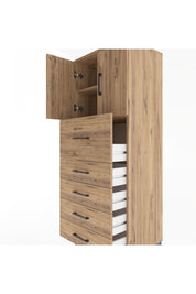 Hyperion Dolap 2 Raflı 5 Çekmeceli 2 Kapaklı 60x44x163 - S53M046V9B