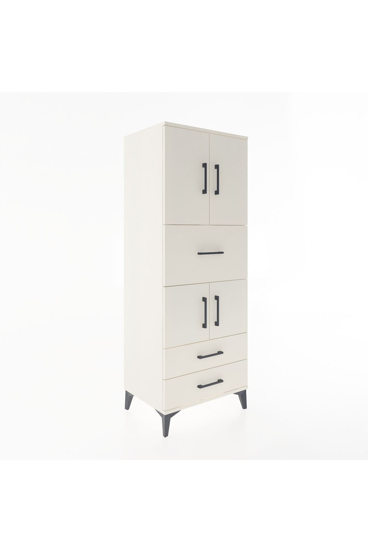 Hyperion Dolap 3 Raflı 3 Çekmeceli 4 Kapaklı 60x44x163 - S53M047V1B