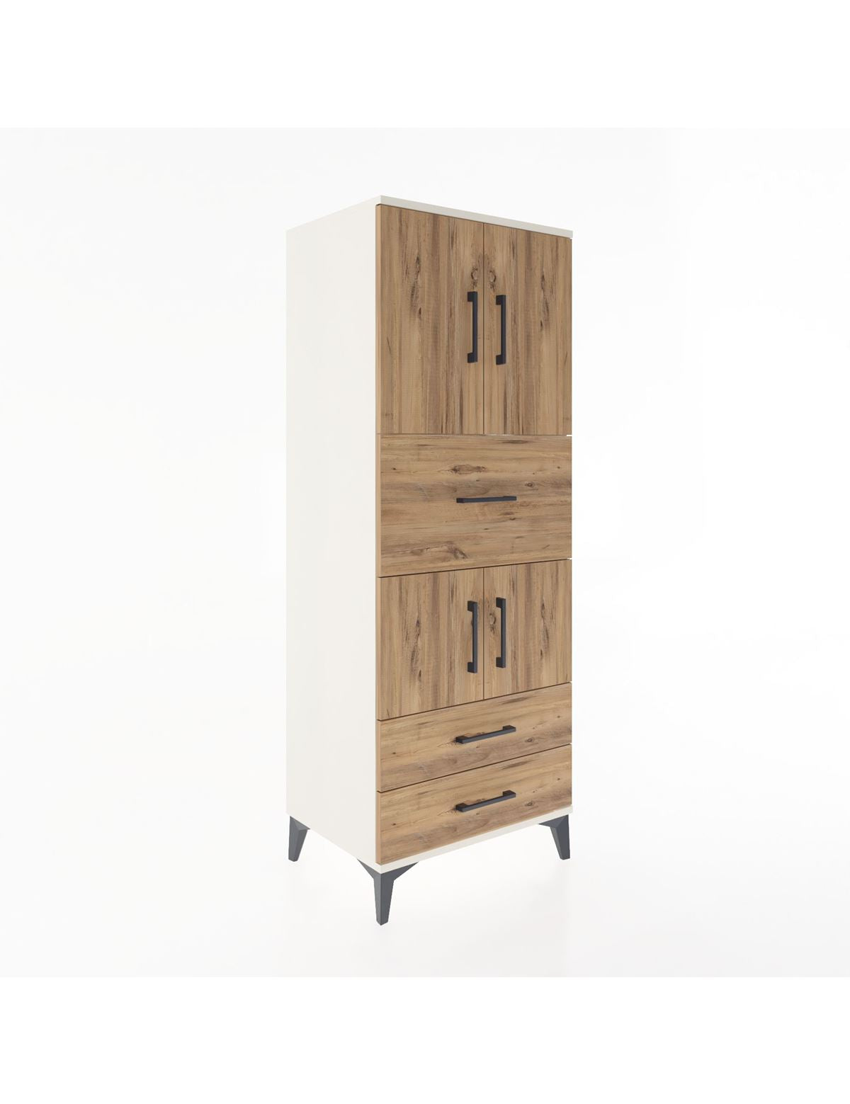 Hyperion Dolap 3 Raflı 3 Çekmeceli 4 Kapaklı 60x44x163 - S53M047V3B