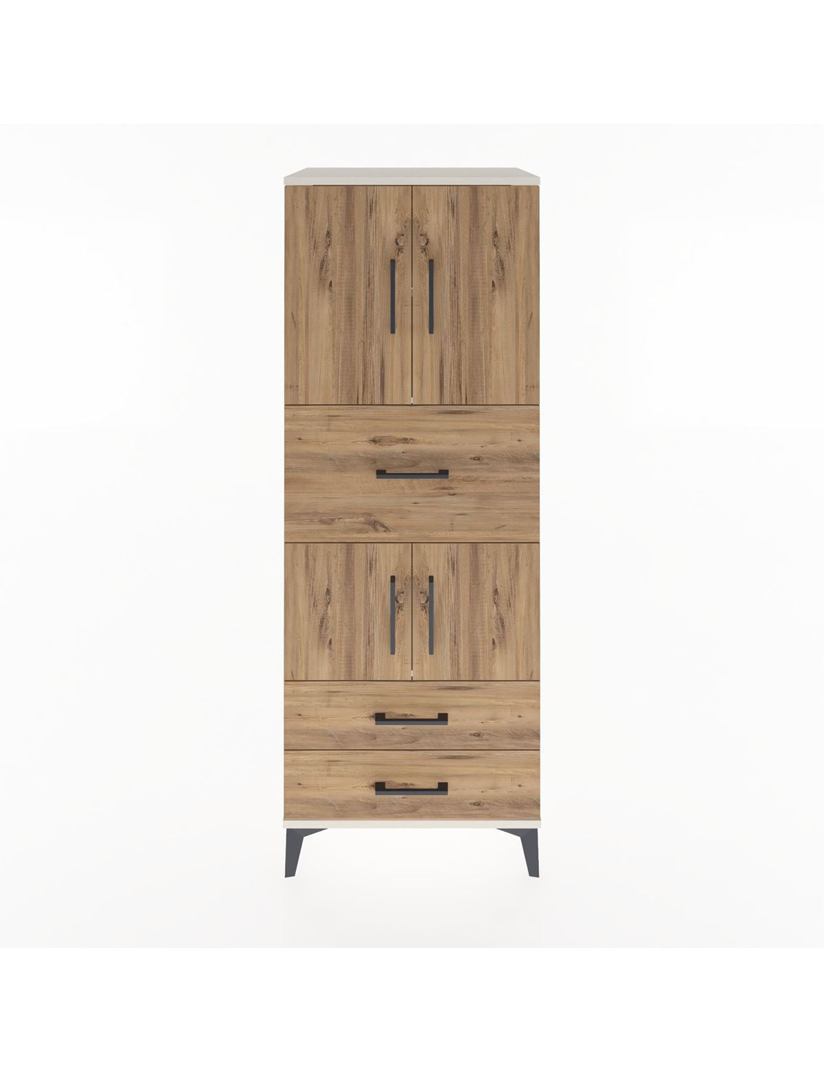 Hyperion Dolap 3 Raflı 3 Çekmeceli 4 Kapaklı 60x44x163 - S53M047V3B