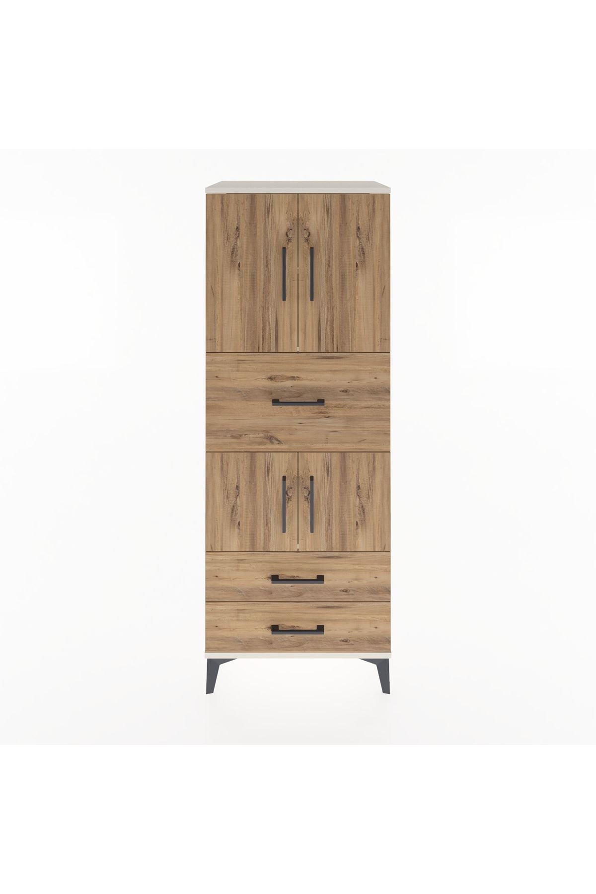 Hyperion Dolap 3 Raflı 3 Çekmeceli 4 Kapaklı 60x44x163 - S53M047V3B
