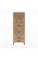 Hyperion Dolap 3 Raflı 3 Çekmeceli 4 Kapaklı 60x44x163