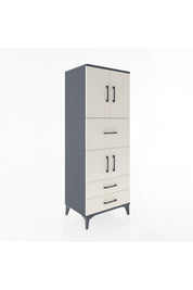 Hyperion Dolap 3 Raflı 3 Çekmeceli 4 Kapaklı 60x44x163 - S53M047V4B