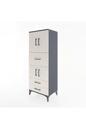 Hyperion Dolap 3 Raflı 3 Çekmeceli 4 Kapaklı 60x44x163 - S53M047V4B