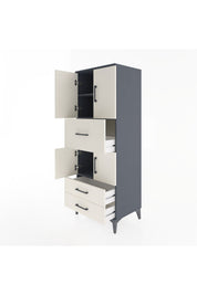 Hyperion Dolap 3 Raflı 3 Çekmeceli 4 Kapaklı 60x44x163 - S53M047V4B