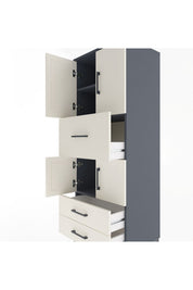 Hyperion Dolap 3 Raflı 3 Çekmeceli 4 Kapaklı 60x44x163 - S53M047V4B