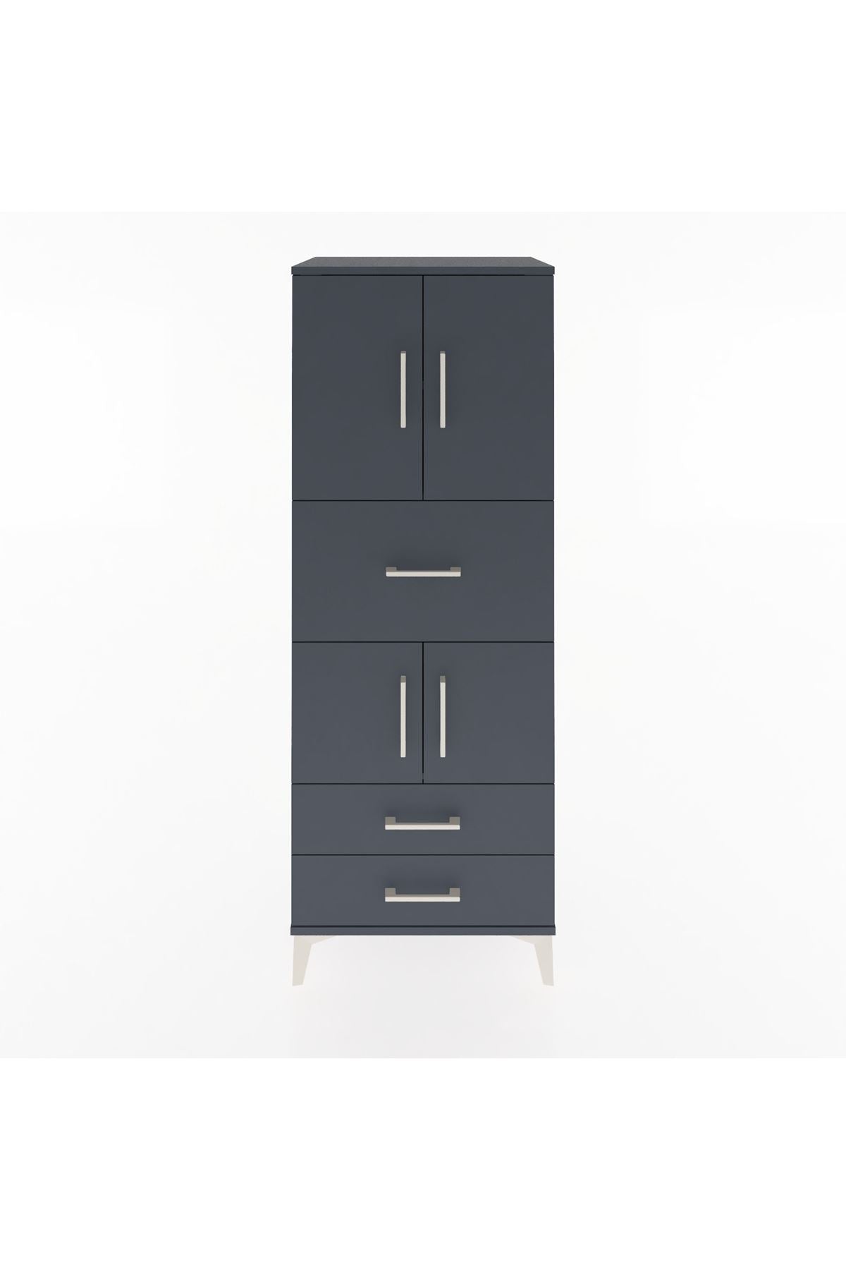 Hyperion Dolap 3 Raflı 3 Çekmeceli 4 Kapaklı 60x44x163 - S53M047V5B