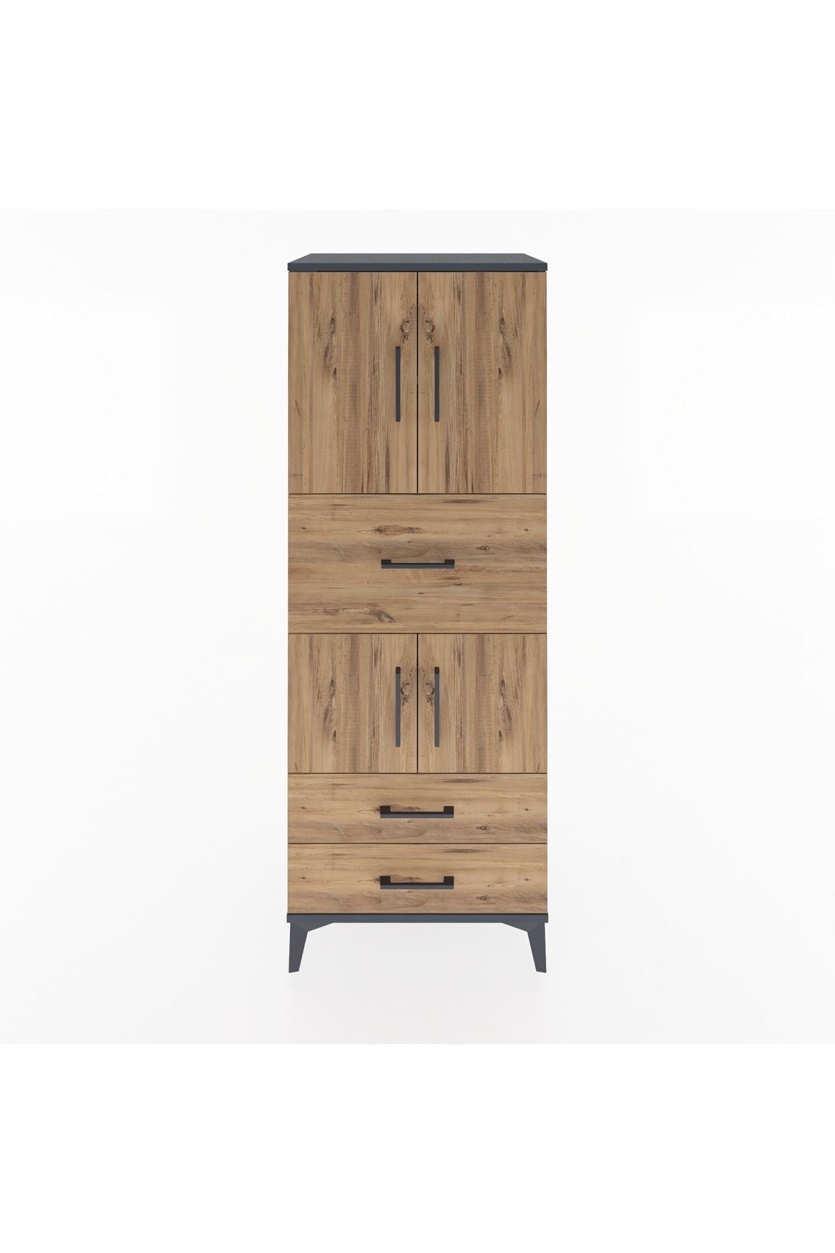 Hyperion Dolap 3 Raflı 3 Çekmeceli 4 Kapaklı 60x44x163 - S53M047V6B