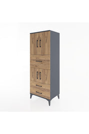 Hyperion Dolap 3 Raflı 3 Çekmeceli 4 Kapaklı 60x44x163 - S53M047V6B