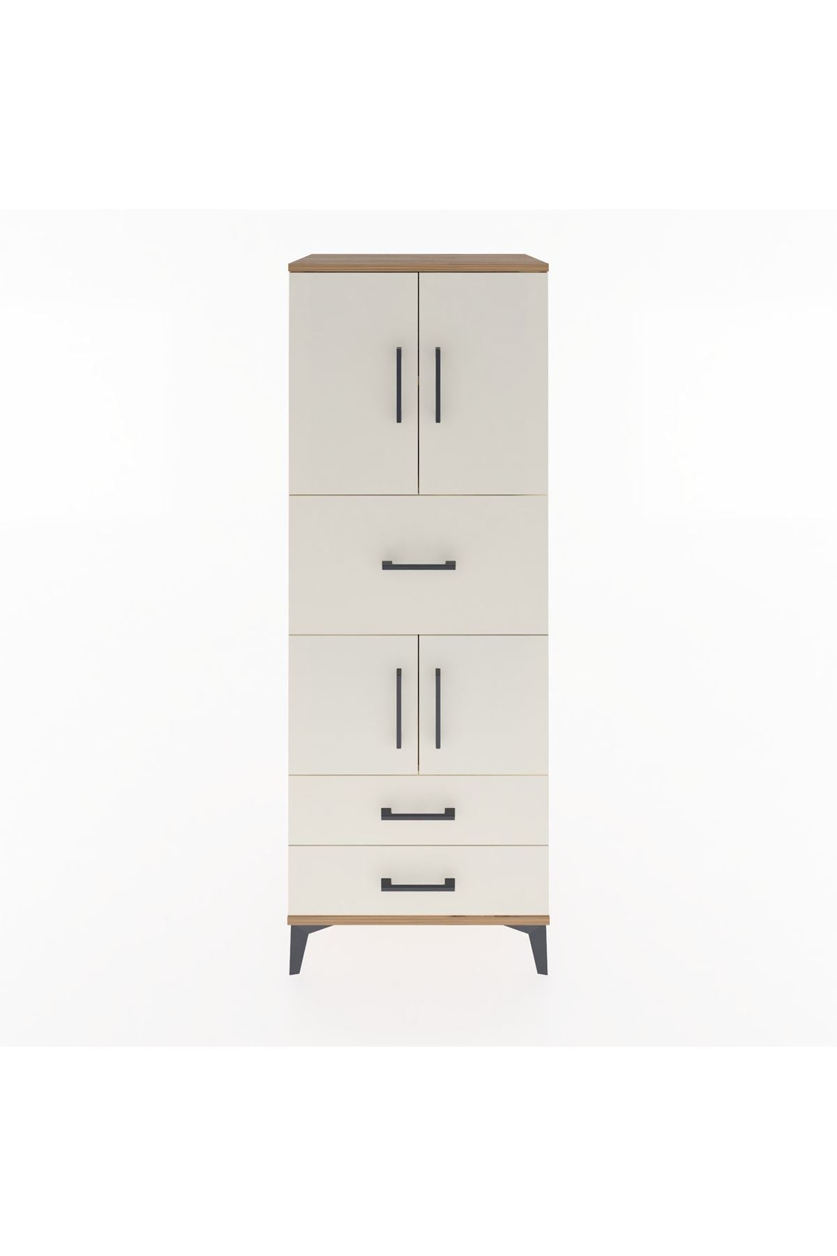 Hyperion Dolap 3 Raflı 3 Çekmeceli 4 Kapaklı 60x44x163 - S53M047V7B