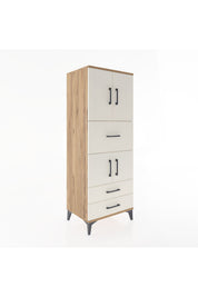 Hyperion Dolap 3 Raflı 3 Çekmeceli 4 Kapaklı 60x44x163 - S53M047V7B