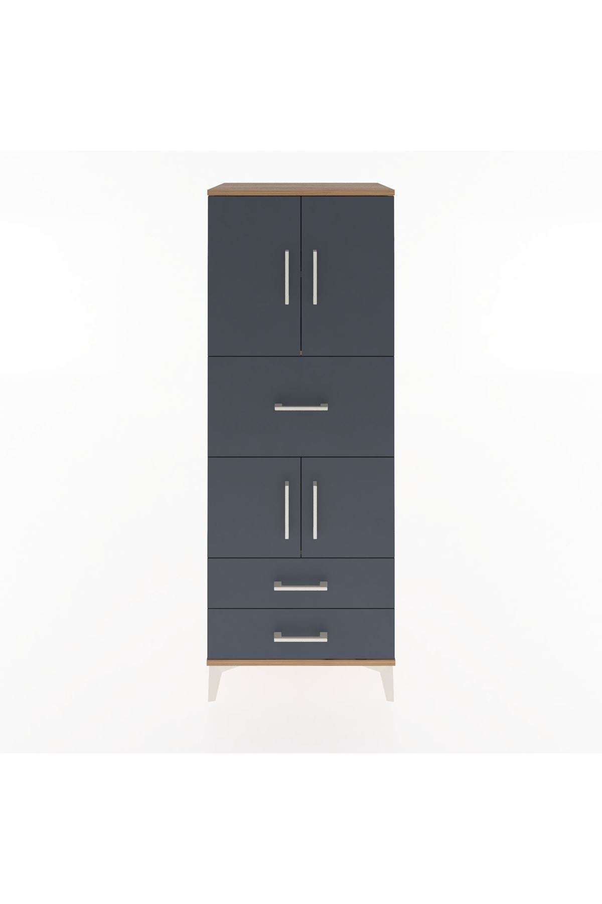 Hyperion Dolap 3 Raflı 3 Çekmeceli 4 Kapaklı 60x44x163 - S53M047V8B