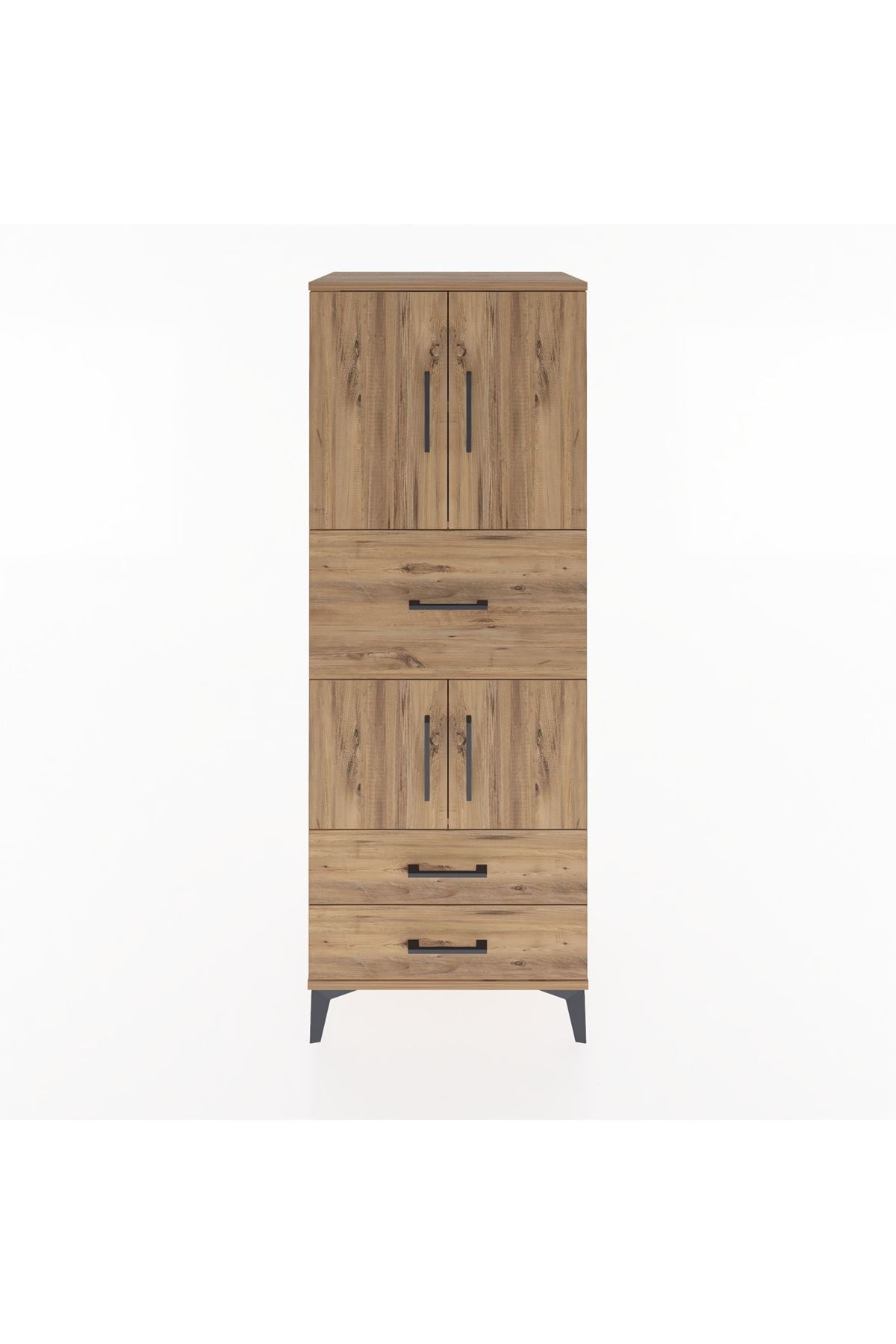 Hyperion Dolap 3 Raflı 3 Çekmeceli 4 Kapaklı 60x44x163 - S53M047V9B