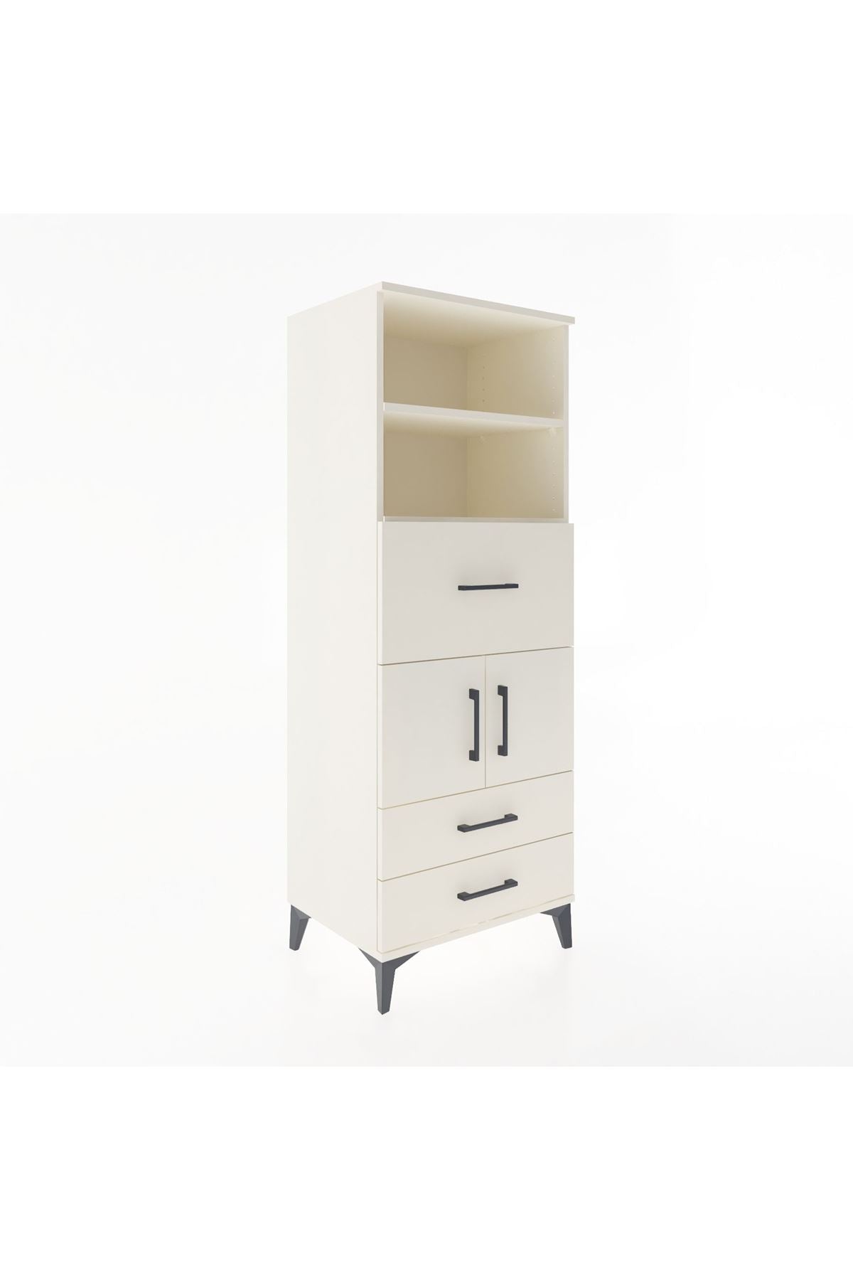 Hyperion Dolap 3 Raflı 3 Çekmeceli 2 Kapaklı 60x44x163 - S53M048V1B