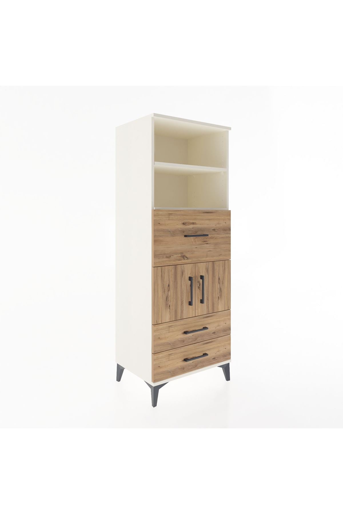 Hyperion Dolap 3 Raflı 3 Çekmeceli 2 Kapaklı 60x44x163 - S53M048V3B