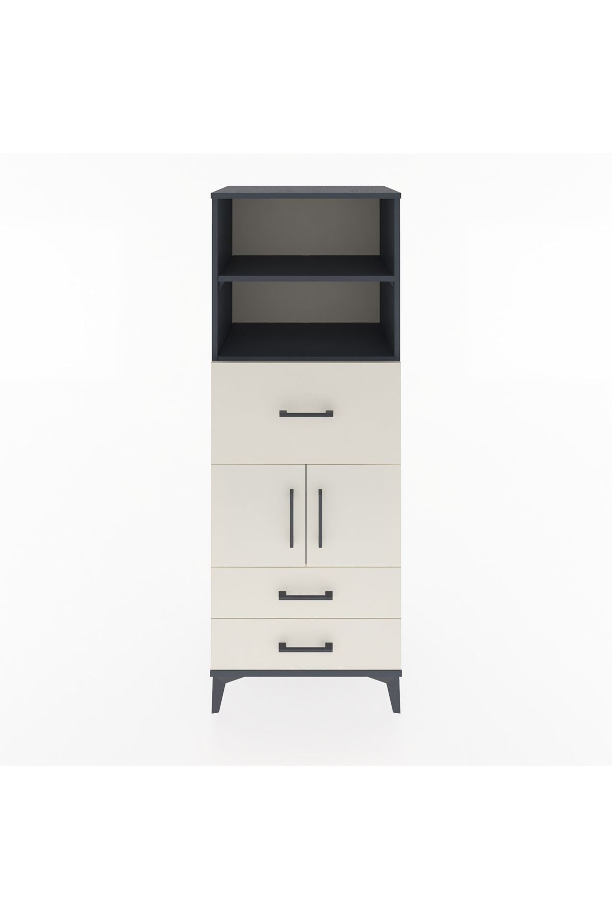 Hyperion Dolap 3 Raflı 3 Çekmeceli 2 Kapaklı 60x44x163 - S53M048V4B