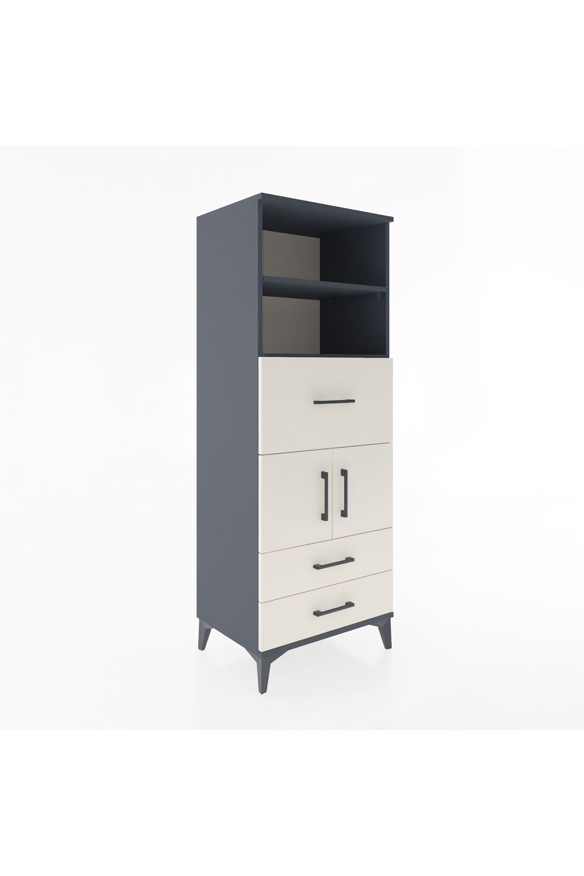 Hyperion Dolap 3 Raflı 3 Çekmeceli 2 Kapaklı 60x44x163 - S53M048V4B