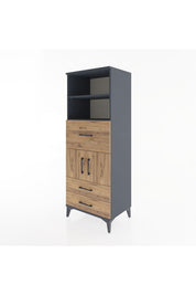 Hyperion Dolap 3 Raflı 3 Çekmeceli 2 Kapaklı 60x44x163 - S53M048V6B