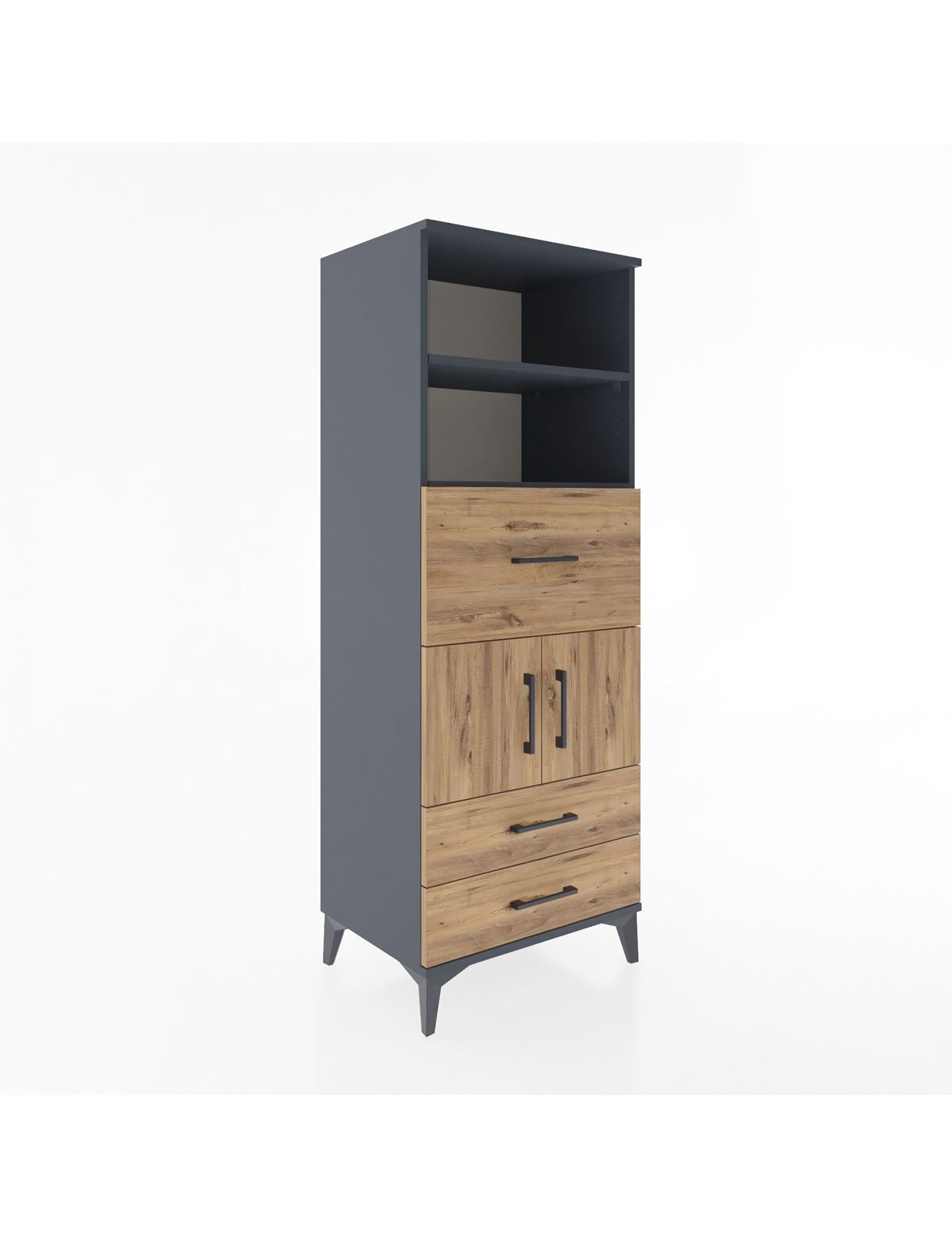 Hyperion Dolap 3 Raflı 3 Çekmeceli 2 Kapaklı 60x44x163 - S53M048V6B