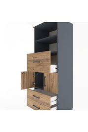 Hyperion Dolap 3 Raflı 3 Çekmeceli 2 Kapaklı 60x44x163 - S53M048V6B