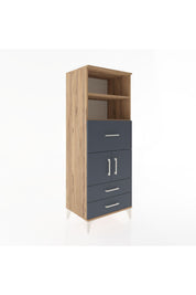 Hyperion Dolap 3 Raflı 3 Çekmeceli 2 Kapaklı 60x44x163 - S53M048V8B