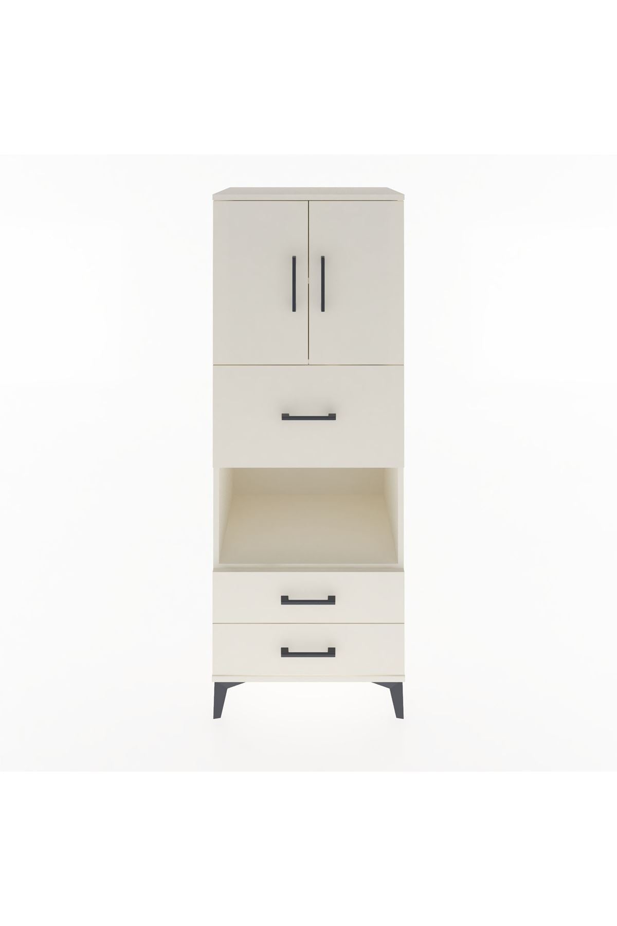 Hyperion Dolap 3 Raflı 3 Çekmeceli 2 Kapaklı 60x44x163 - S53M049V1B