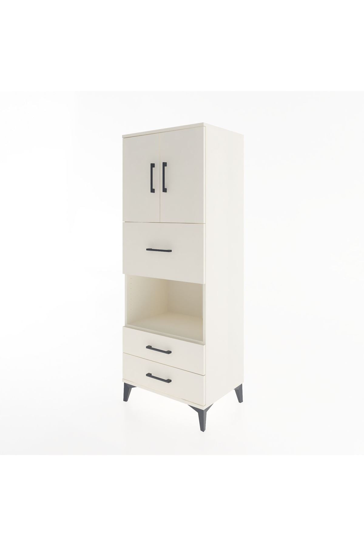 Hyperion Dolap 3 Raflı 3 Çekmeceli 2 Kapaklı 60x44x163 - S53M049V1B