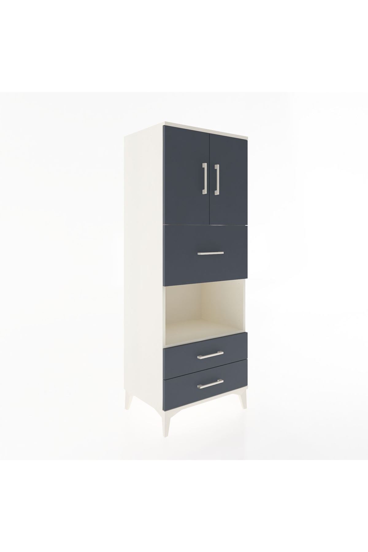 Hyperion Dolap 3 Raflı 3 Çekmeceli 2 Kapaklı 60x44x163 - S53M049V2B