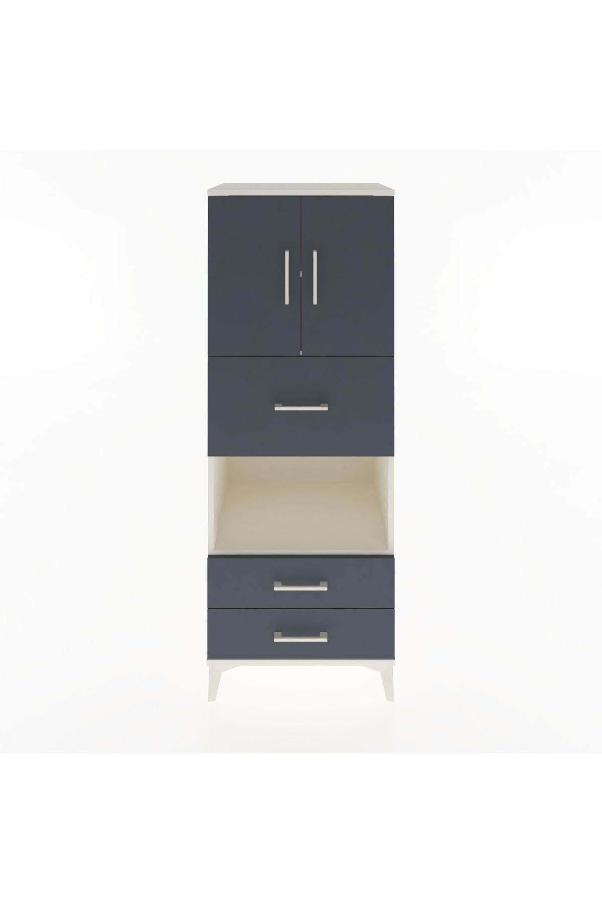 Hyperion Dolap 3 Raflı 3 Çekmeceli 2 Kapaklı 60x44x163 - S53M049V2B