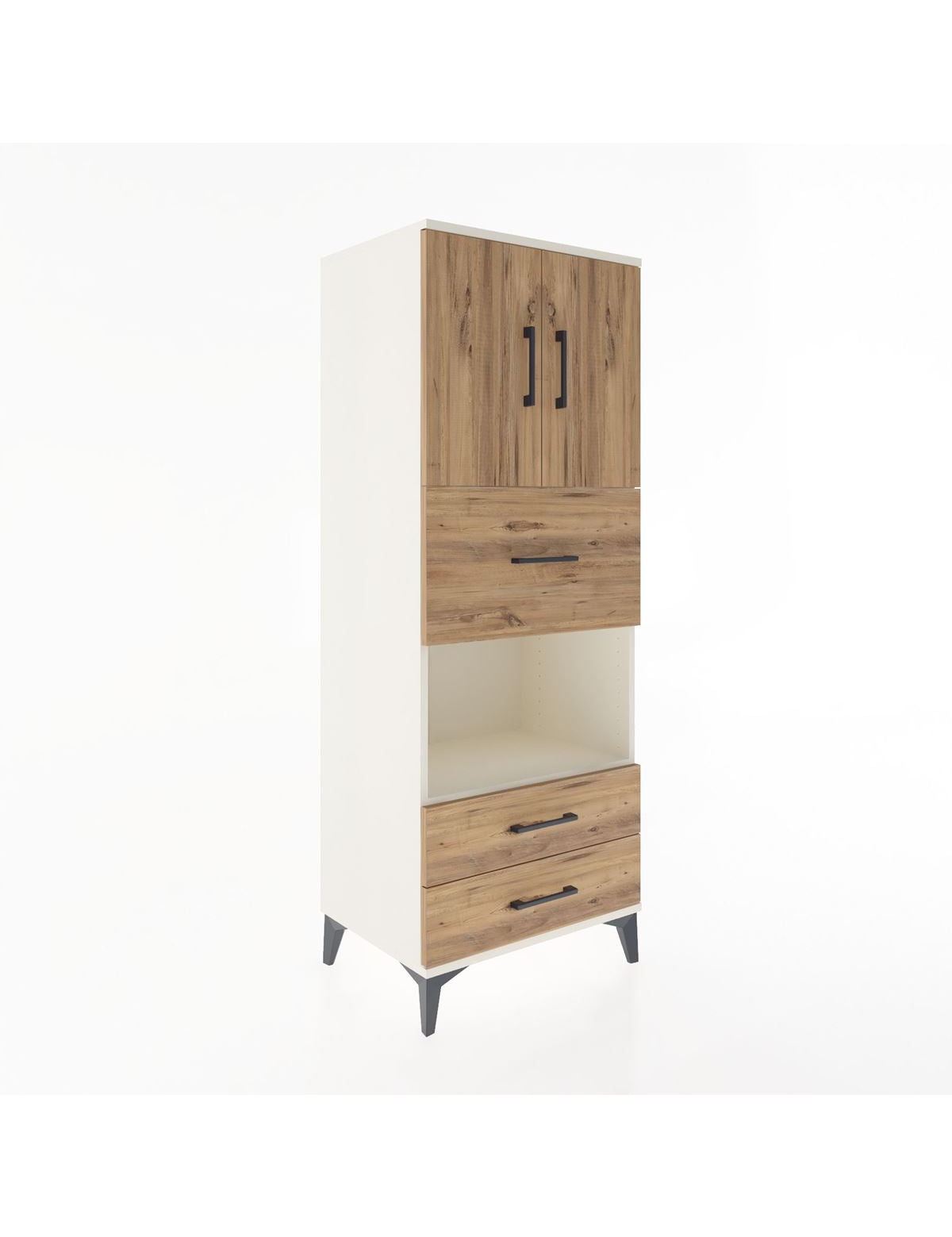 Hyperion Dolap 3 Raflı 3 Çekmeceli 2 Kapaklı 60x44x163 - S53M049V3B