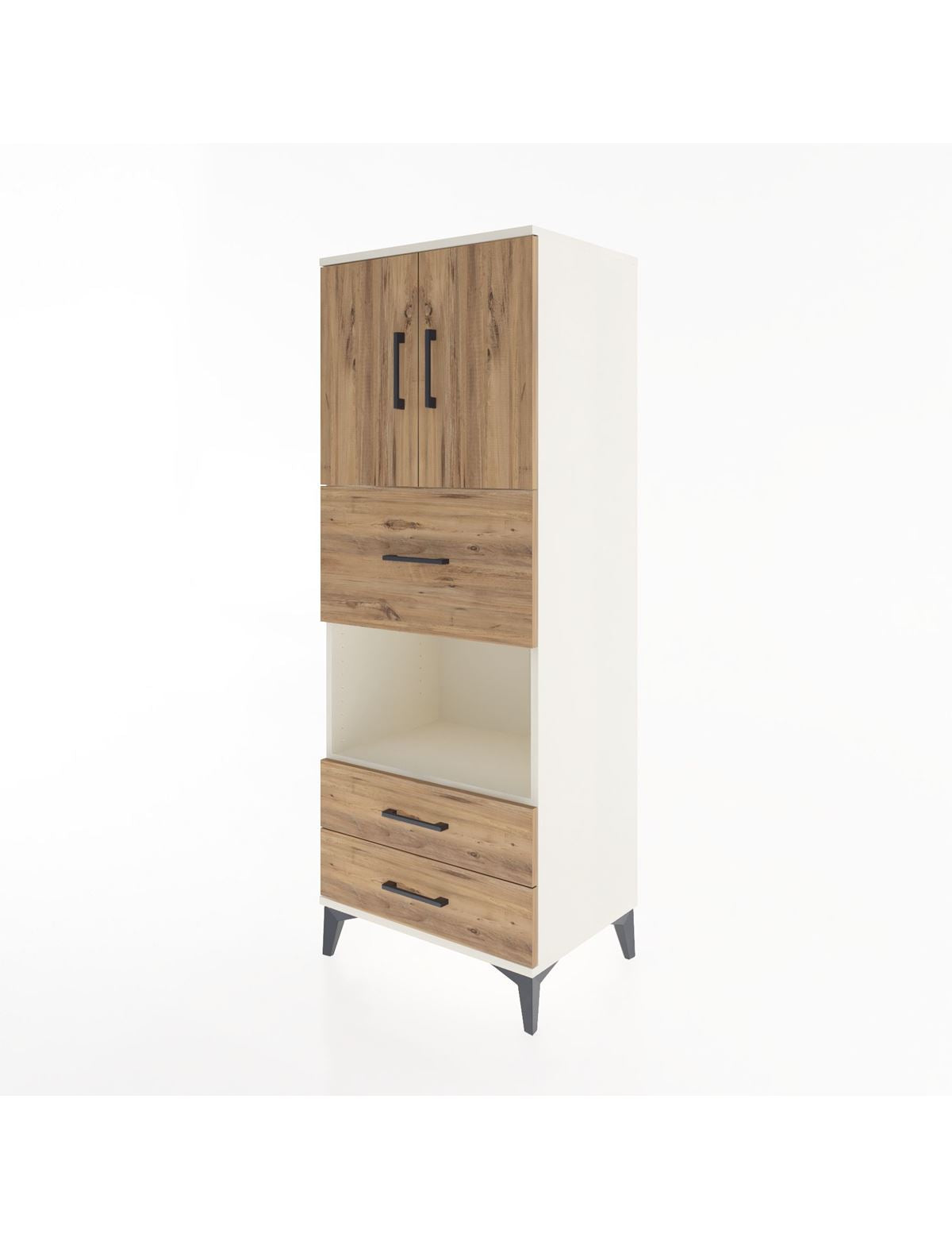 Hyperion Dolap 3 Raflı 3 Çekmeceli 2 Kapaklı 60x44x163 - S53M049V3B