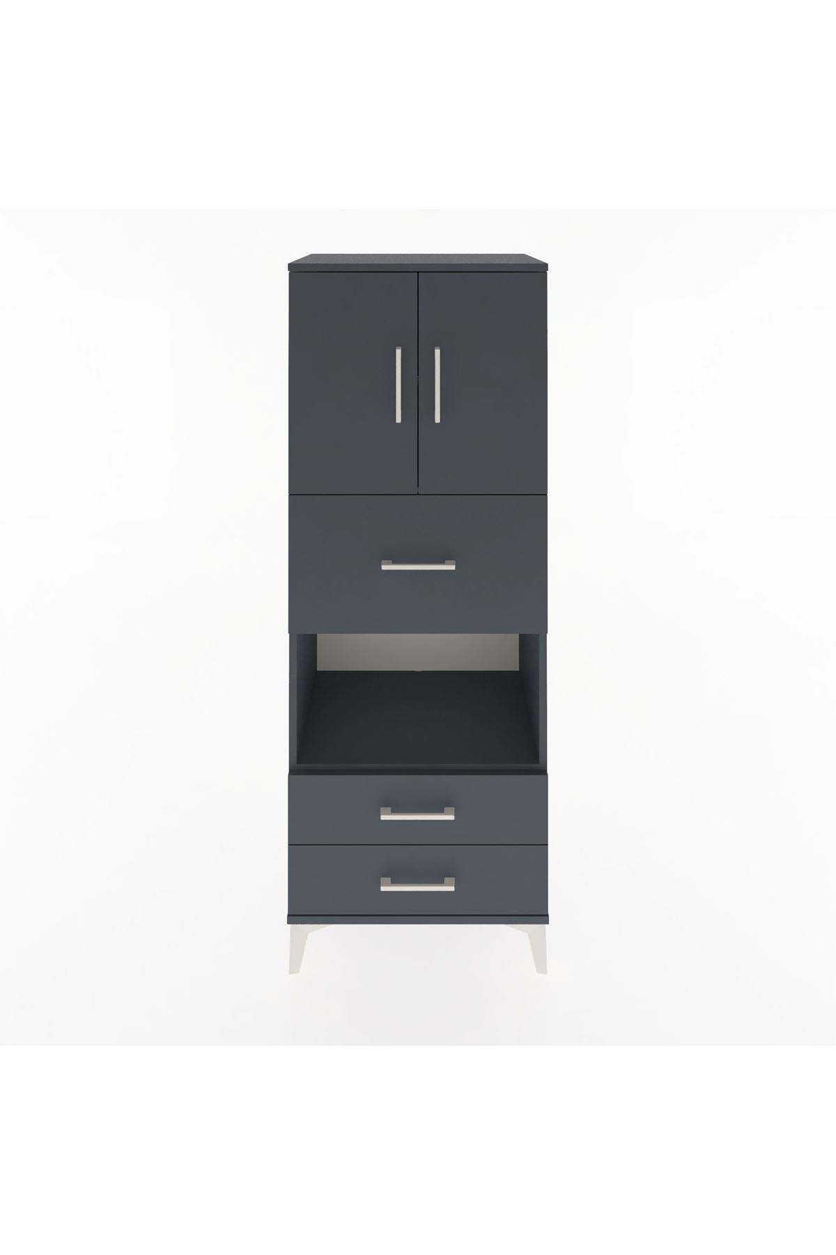 Hyperion Dolap 3 Raflı 3 Çekmeceli 2 Kapaklı 60x44x163 - S53M049V5B