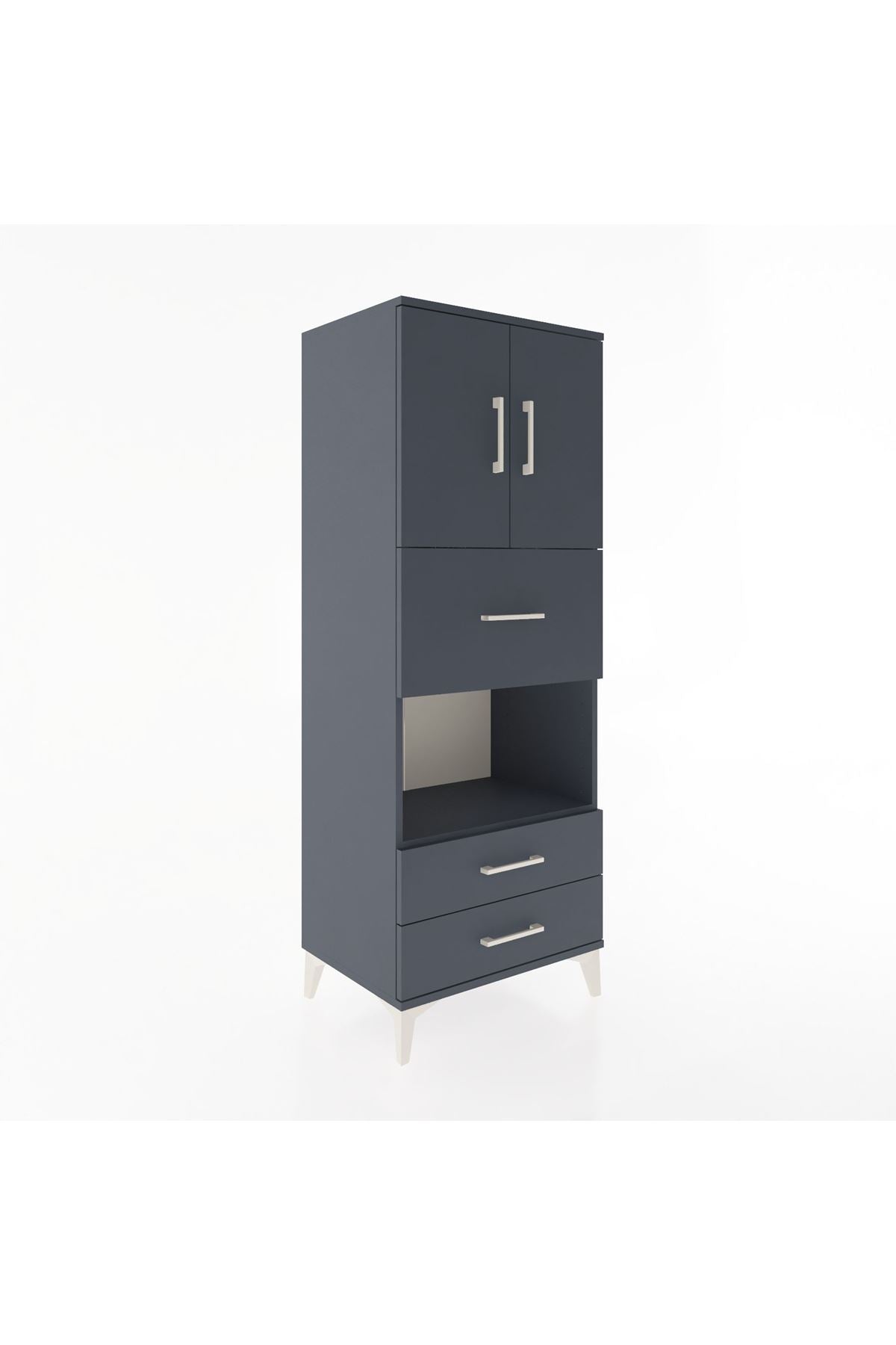 Hyperion Dolap 3 Raflı 3 Çekmeceli 2 Kapaklı 60x44x163 - S53M049V5B