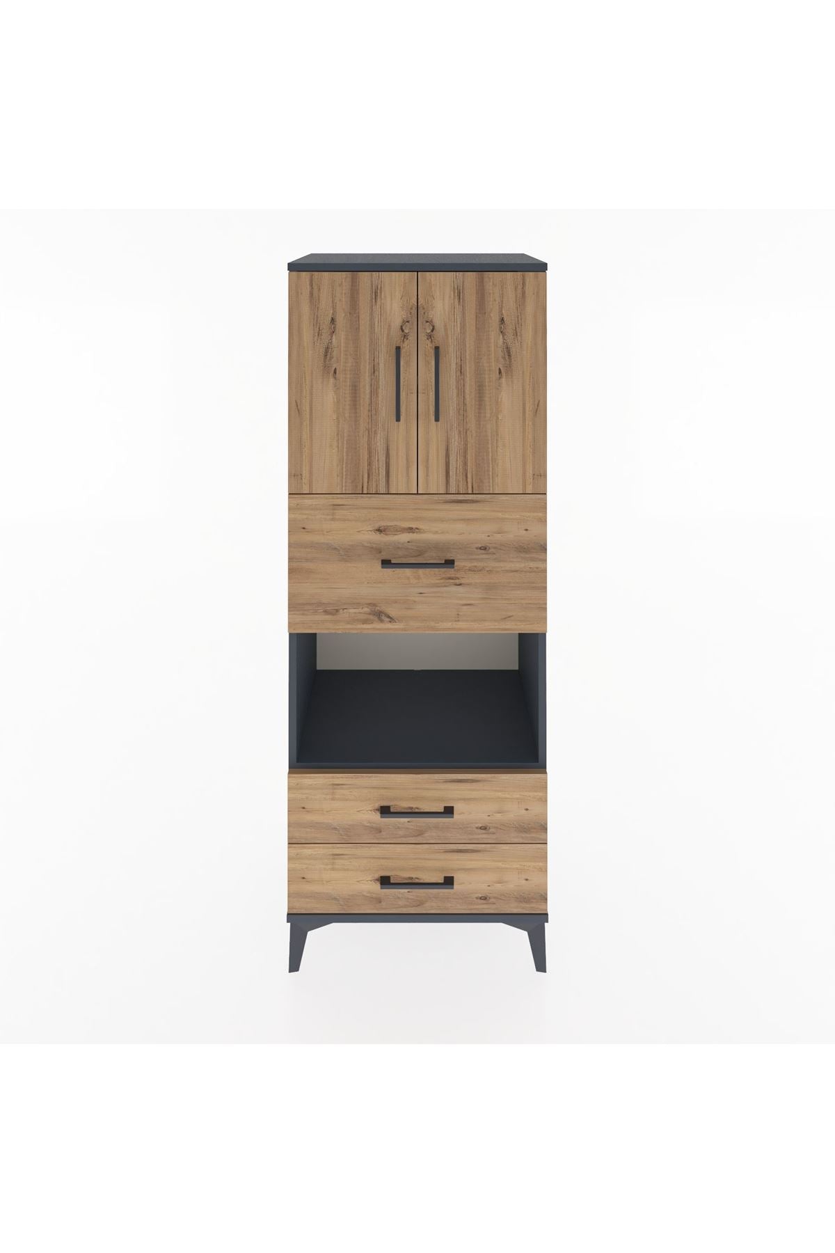 Hyperion Dolap 3 Raflı 3 Çekmeceli 2 Kapaklı 60x44x163 - S53M049V6B