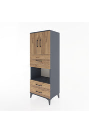 Hyperion Dolap 3 Raflı 3 Çekmeceli 2 Kapaklı 60x44x163 - S53M049V6B
