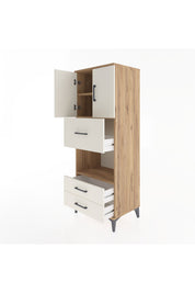 Hyperion Dolap 3 Raflı 3 Çekmeceli 2 Kapaklı 60x44x163 - S53M049V7B