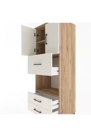 Hyperion Dolap 3 Raflı 3 Çekmeceli 2 Kapaklı 60x44x163 - S53M049V7B