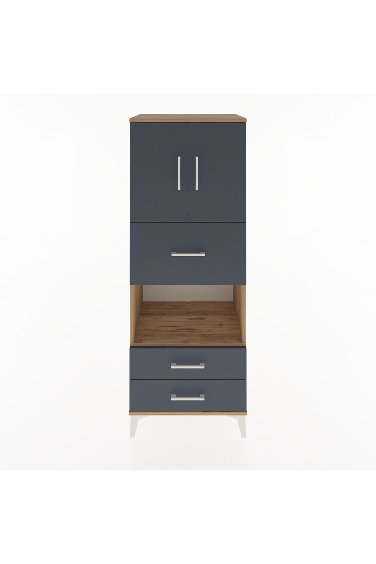 Hyperion Dolap 3 Raflı 3 Çekmeceli 2 Kapaklı 60x44x163 - S53M049V8B