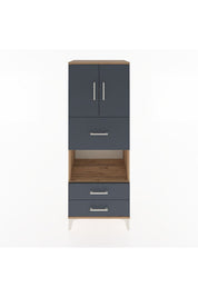 Hyperion Dolap 3 Raflı 3 Çekmeceli 2 Kapaklı 60x44x163 - S53M049V8B