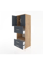 Hyperion Dolap 3 Raflı 3 Çekmeceli 2 Kapaklı 60x44x163 - S53M049V8B