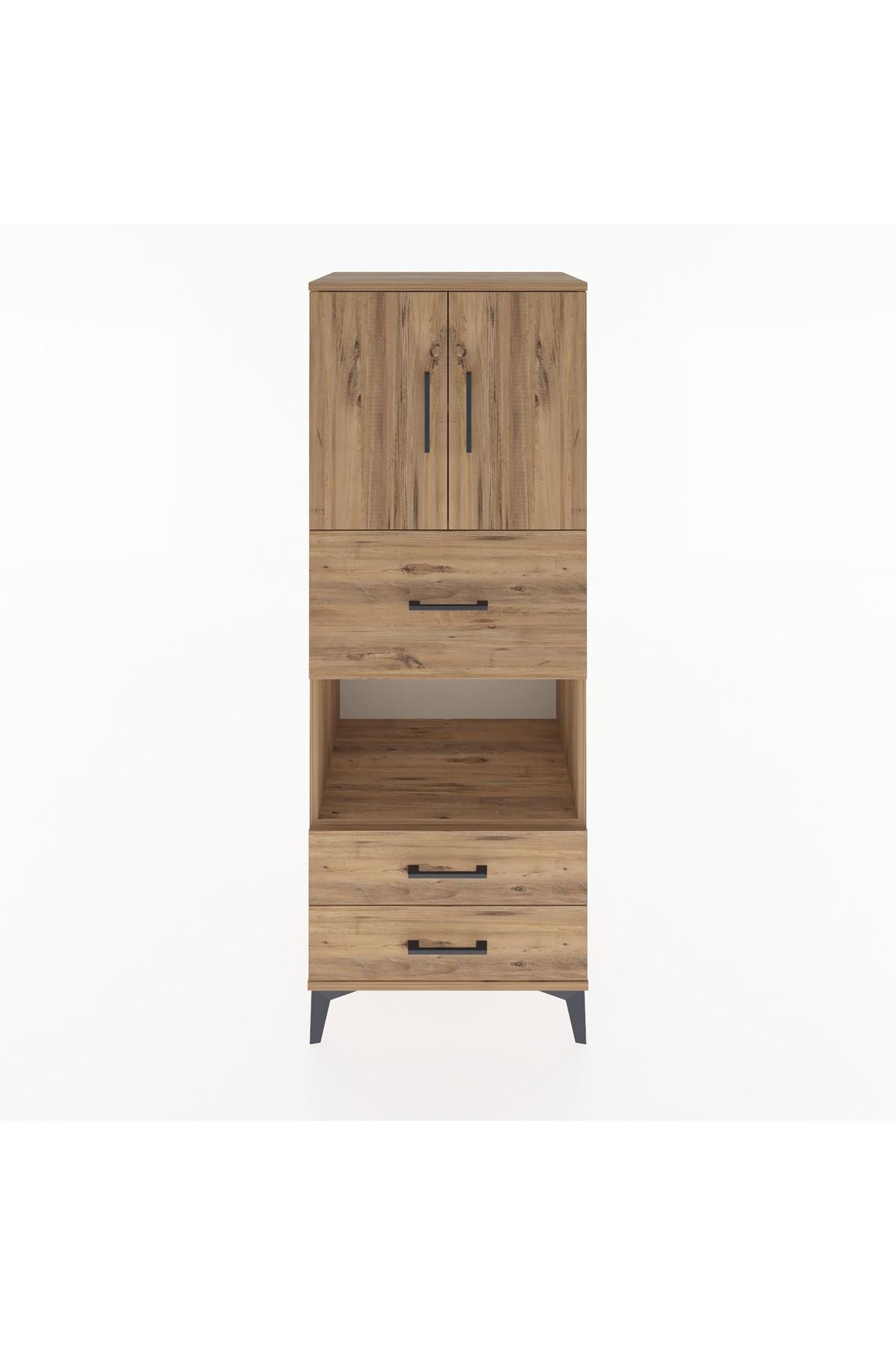 Hyperion Dolap 3 Raflı 3 Çekmeceli 2 Kapaklı 60x44x163 - S53M049V9B