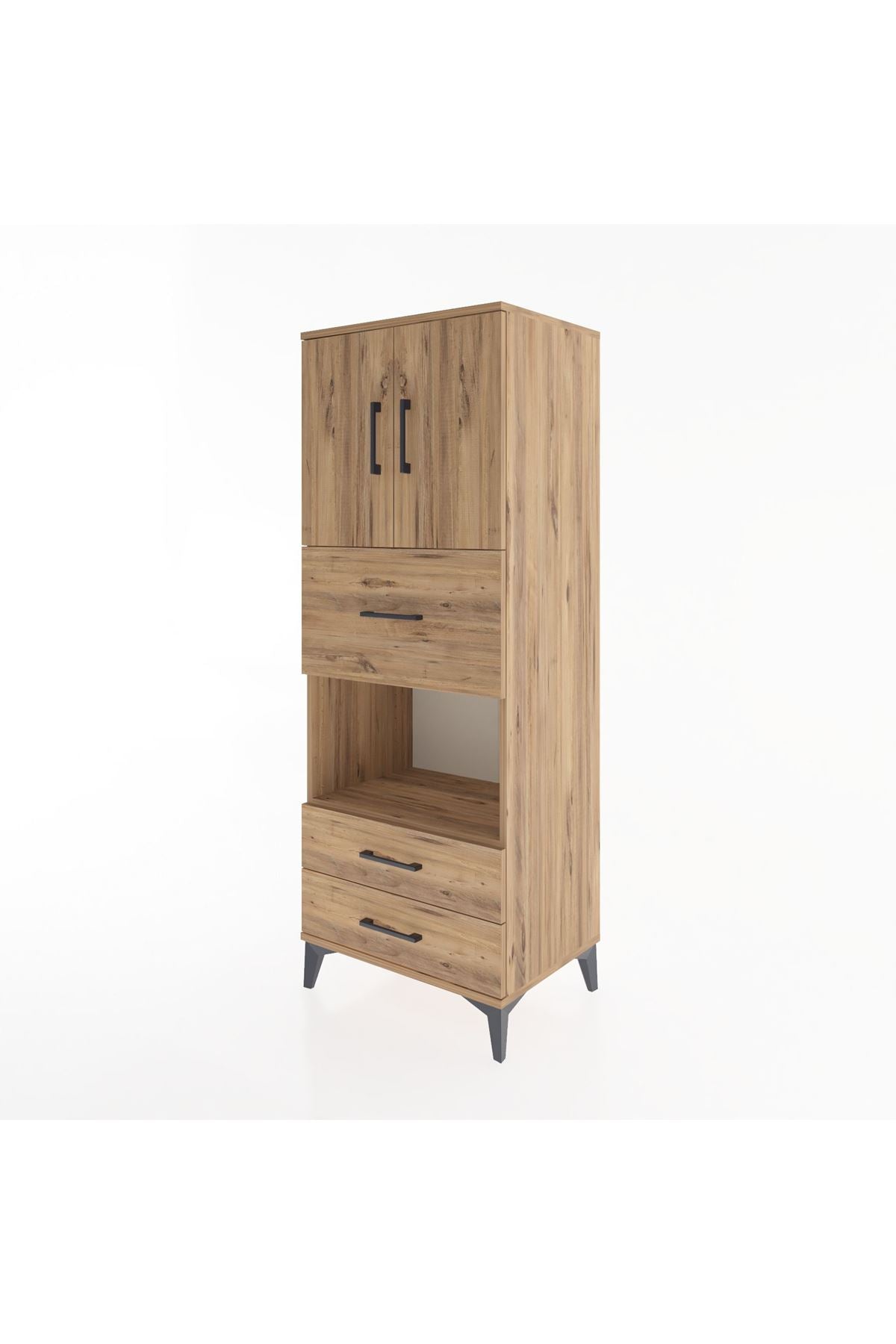 Hyperion Dolap 3 Raflı 3 Çekmeceli 2 Kapaklı 60x44x163 - S53M049V9B